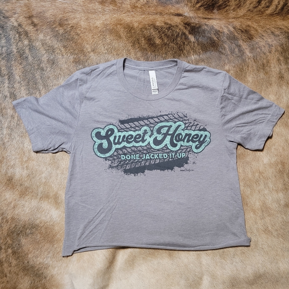 Lot of 2 Cheeky's Boutique Cropped Tees